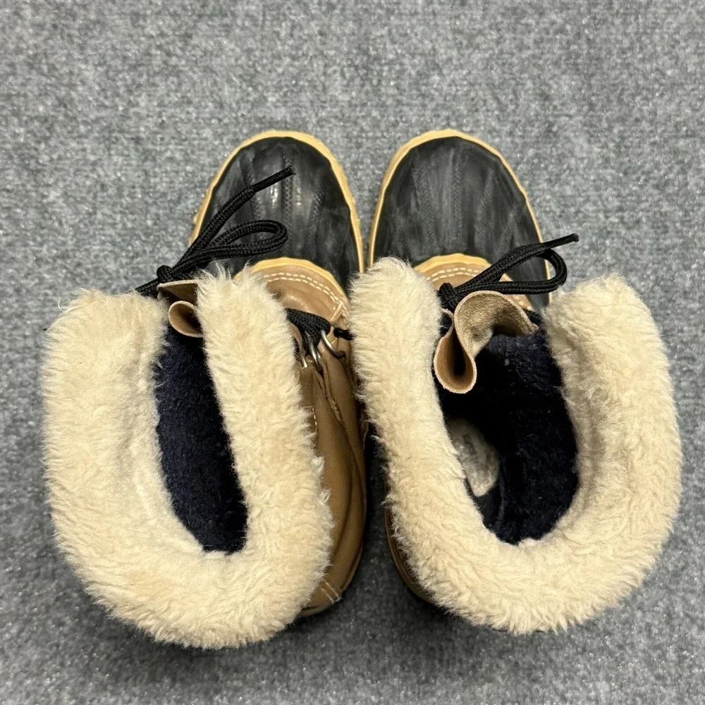 Sorel Boots Womens 6 Tan Manitou Kaufman Made In Canada Shearling Winter